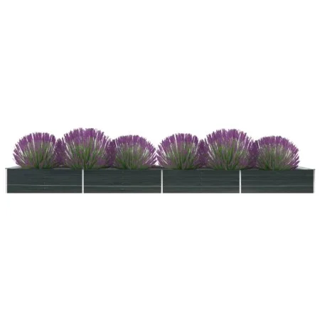 Arriate de acero galvanizado gris antracita 600x80x45 cm de , Maceteros y jardineras - Ref: Foro24-47075, Precio: 115,70 €, D...