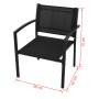 Set de muebles de jardín 4 piezas textilene negro de vidaXL, Conjuntos de jardín - Ref: Foro24-42162, Precio: 181,25 €, Descu...