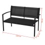 Set de muebles de jardín 4 piezas textilene negro de vidaXL, Conjuntos de jardín - Ref: Foro24-42162, Precio: 181,25 €, Descu...