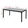 4-teiliges Gartenmöbelset aus schwarzem Textilene von vidaXL, Gartensets - Ref: Foro24-42162, Preis: 178,27 €, Rabatt: %