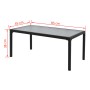 Set de muebles de jardín 4 piezas textilene negro de vidaXL, Conjuntos de jardín - Ref: Foro24-42162, Precio: 181,25 €, Descu...