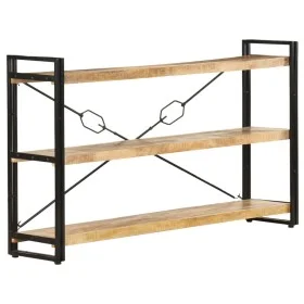 Estantería de 3 niveles madera maciza de mango 140x30x80 cm de , Librerías y estanterías - Ref: Foro24-320620, Precio: 189,96...