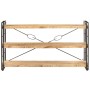 Estantería de 3 niveles madera maciza de mango 140x30x80 cm de , Librerías y estanterías - Ref: Foro24-320620, Precio: 193,75...