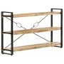 Estantería de 3 niveles madera maciza de mango 140x30x80 cm de , Librerías y estanterías - Ref: Foro24-320620, Precio: 189,96...