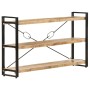 Estantería de 3 niveles madera maciza de mango 140x30x80 cm de , Librerías y estanterías - Ref: Foro24-320620, Precio: 193,75...