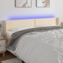 Cabecero con LED de tela crema 183x16x78/88 cm de , Cabeceros y pies de cama - Ref: Foro24-3123115, Precio: 75,41 €, Descuent...