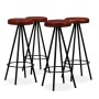 Taburetes de barra de cocina 4 unidades cuero auténtico de , Taburetes de cocina - Ref: Foro24-245444, Precio: 252,27 €, Desc...