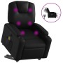 Sillón de masaje elevable eléctrico cuero sintético negro en Sillones | Comprar online en Foru.es