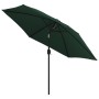 Sombrilla voladiza con LED 3 m verde de vidaXL, Sombrillas - Ref: Foro24-42203, Precio: 107,56 €, Descuento: %