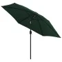 Sombrilla voladiza con LED 3 m verde de vidaXL, Sombrillas - Ref: Foro24-42203, Precio: 96,69 €, Descuento: %