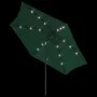 Sombrilla voladiza con LED 3 m verde de vidaXL, Sombrillas - Ref: Foro24-42203, Precio: 96,69 €, Descuento: %