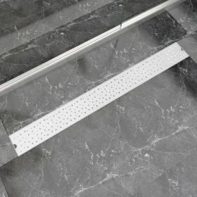 Desagüe de ducha lineal burbuja acero inoxidable 1030x140 mm de vidaXL, Desagües - Ref: Foro24-142194, Precio: 54,29 €, Descu...