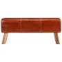 Banco potro Bok madera de mango y cuero marrón 110 cm de , Bancos de comedor y cocina - Ref: Foro24-351102, Precio: 167,66 €,...