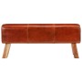 Banco potro Bok madera de mango y cuero marrón 110 cm de , Bancos de comedor y cocina - Ref: Foro24-351102, Precio: 170,66 €,...