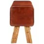 Banco potro Bok madera de mango y cuero marrón 110 cm de , Bancos de comedor y cocina - Ref: Foro24-351102, Precio: 167,66 €,...