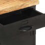 Mesita de noche de madera maciza de mango rugosa 40x30x52 cm de vidaXL, Mesitas de noche - Ref: Foro24-320664, Precio: 102,25...