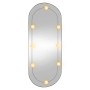 Espejo de pared ovalado con luces LED vidrio 40x90 cm de , Espejos - Ref: Foro24-3189163, Precio: 54,09 €, Descuento: %
