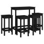 Set de bar 5 piezas madera maciza de pino negro de , muebles para cocinas y comedores - Ref: Foro24-3124701, Precio: 282,33 €...
