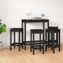 Set de bar 5 piezas madera maciza de pino negro de , muebles para cocinas y comedores - Ref: Foro24-3124701, Precio: 282,33 €...