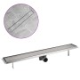Desagüe lineal de ducha de acero inoxidable 830x140 mm de vidaXL, Desagües - Ref: Foro24-142174, Precio: 64,54 €, Descuento: %