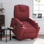 Sillón de masaje elevable eléctrico cuero artificial rojo tinto en Sillones | Comprar online en Foru.es