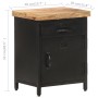 Mesita de noche de madera maciza de mango rugosa 40x30x52 cm de vidaXL, Mesitas de noche - Ref: Foro24-320664, Precio: 102,25...