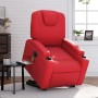 Sillón de majaje elevable eléctrico cuero artificial rojo en Sillones | Comprar online en Foru.es