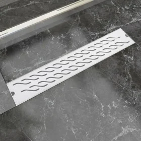 Desagüe de ducha lineal ondulado acero inoxidable 630x140 mm de vidaXL, Desagües - Ref: Foro24-142184, Precio: 44,32 €, Descu...