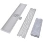 Desagüe de ducha lineal ondulado acero inoxidable 630x140 mm de vidaXL, Desagües - Ref: Foro24-142184, Precio: 45,05 €, Descu...