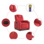 Sillón de majaje elevable eléctrico cuero artificial rojo en Sillones | Comprar online en Foru.es
