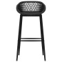 Mesa alta y taburetes de bar 5 piezas blanco y negro de , muebles para cocinas y comedores - Ref: Foro24-3057403, Precio: 424...