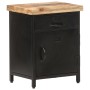Mesita de noche de madera maciza de mango rugosa 40x30x52 cm de vidaXL, Mesitas de noche - Ref: Foro24-320664, Precio: 102,25...