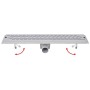 Desagüe de ducha lineal ondulado acero inoxidable 630x140 mm de vidaXL, Desagües - Ref: Foro24-142184, Precio: 45,05 €, Descu...