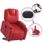 Sillón de majaje elevable eléctrico cuero artificial rojo en Sillones | Comprar online en Foru.es