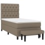 Cama box spring con colchón tela gris taupe 80x200 cm de , Camas y somieres - Ref: Foro24-3136793, Precio: 408,01 €, Descuent...