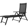 Tumbona plegable de aluminio negra de vidaXL, Tumbonas - Ref: Foro24-41741, Precio: 109,49 €, Descuento: %
