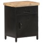 Mesita de noche de madera maciza de mango rugosa 40x30x52 cm de vidaXL, Mesitas de noche - Ref: Foro24-320664, Precio: 102,25...