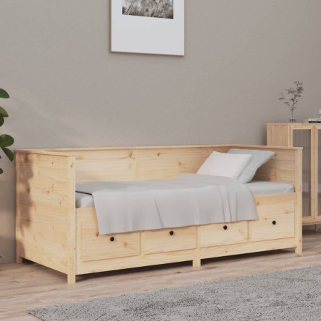 Sofá cama de madera maciza de pino 100x200 cm de , Camas y somieres - Ref: Foro24-820896, Precio: 290,56 €, Descuento: %