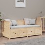 Sofá cama de madera maciza de pino 100x200 cm de , Camas y somieres - Ref: Foro24-820896, Precio: 290,56 €, Descuento: %