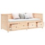 Sofá cama de madera maciza de pino 100x200 cm de , Camas y somieres - Ref: Foro24-820896, Precio: 290,56 €, Descuento: %