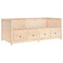 Sofá cama de madera maciza de pino 100x200 cm de , Camas y somieres - Ref: Foro24-820896, Precio: 290,56 €, Descuento: %
