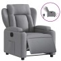 Sillón reclinable eléctrico tela gris claro en Sillones | Comprar online en Foru.es