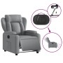 Sillón reclinable eléctrico tela gris claro en Sillones | Comprar online en Foru.es