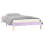 Estructura de cama con LED madera maciza 90x200 cm de , Camas y somieres - Ref: Foro24-820591, Precio: 102,72 €, Descuento: %