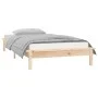 Estructura de cama con LED madera maciza 90x200 cm de , Camas y somieres - Ref: Foro24-820591, Precio: 102,72 €, Descuento: %