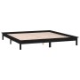Estructura de cama con LED madera maciza negro 140x190 cm de , Camas y somieres - Ref: Foro24-820655, Precio: 153,43 €, Descu...