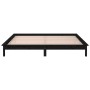 Estructura de cama con LED madera maciza negro 140x190 cm de , Camas y somieres - Ref: Foro24-820655, Precio: 153,43 €, Descu...