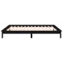 Estructura de cama con LED madera maciza negro 140x190 cm de , Camas y somieres - Ref: Foro24-820655, Precio: 153,43 €, Descu...