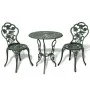 Garden bistro table and chairs 3 pieces green cast aluminum by vidaXL, Garden sets - Ref: Foro24-42164, Price: 185,21 €, Disc...