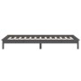 Estructura de cama con LED madera maciza gris 90x200 cm de , Camas y somieres - Ref: Foro24-820593, Precio: 121,83 €, Descuen...